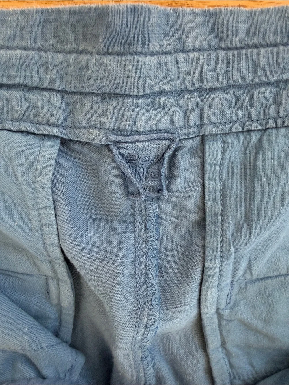 120 Lino Blue Drawstring Casual Pants